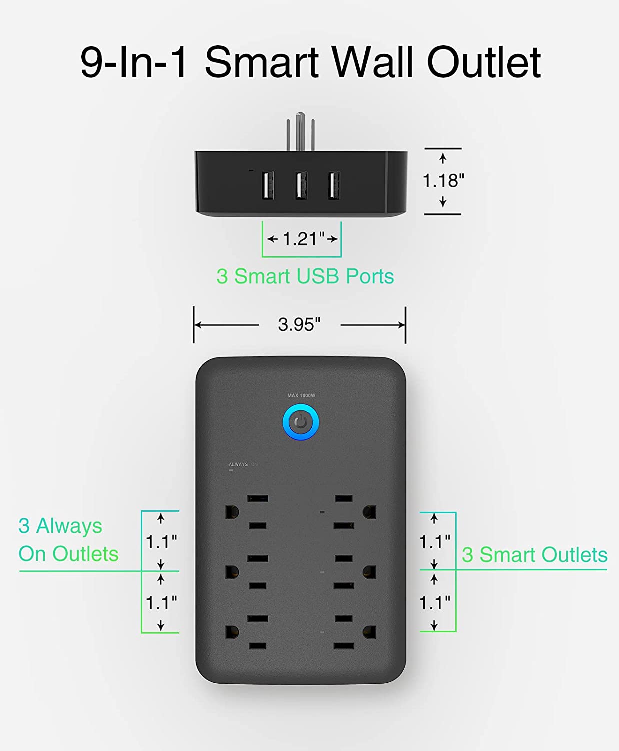 Smart Plug Outlet Extender