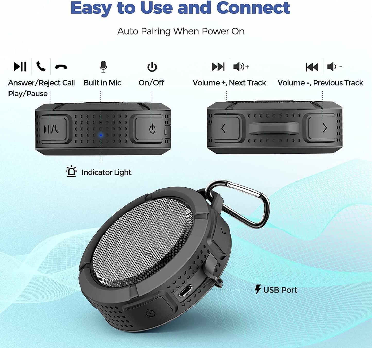 vSeeBox Waterproof Bluetooth Speaker